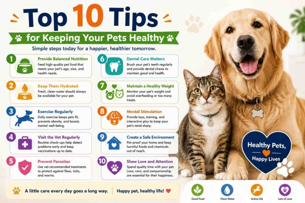 Top 10 Tips for Keeping Your Pets Healthy
